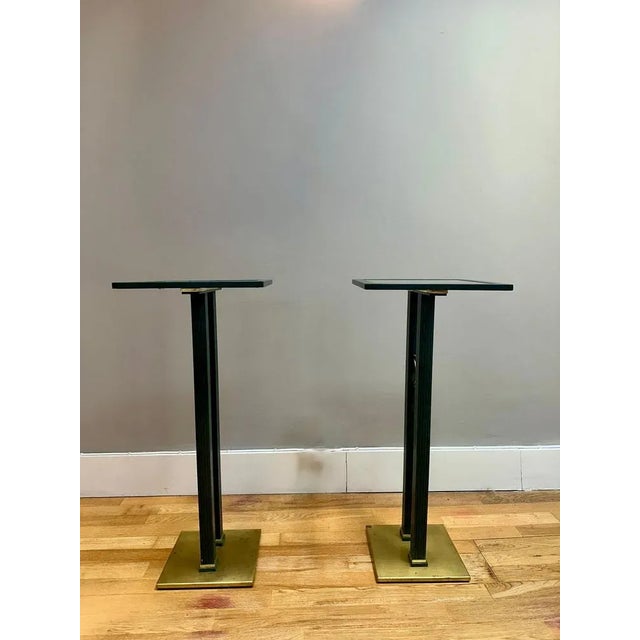 Italian Brass and Bronze Pedestals, 1980, Set of 2 For Sale - Image 13 of 18