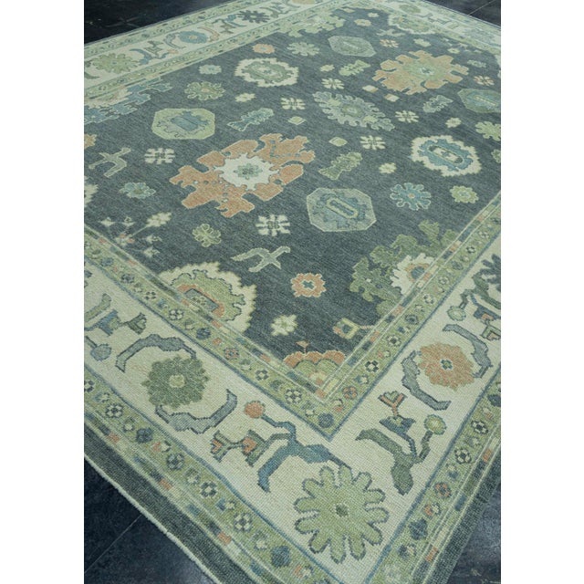 Turkish Oushak Rug 9'2" x 12'10" #19222 For Sale In Houston - Image 6 of 8