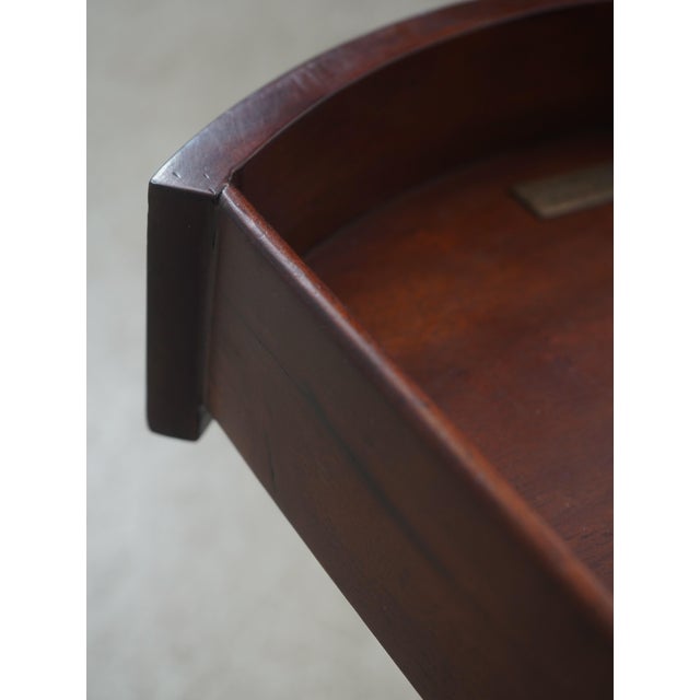 1990s Theodore Alexander Inlaid 2 Tier Mixed Wood End Table For Sale - Image 5 of 18