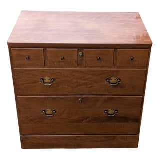 Vintage Ethan Allen Heirloom Collection Maple Locking W/ Key Filing Cabinet For Sale