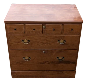 Vintage Ethan Allen Heirloom Collection Maple Locking W/ Key Filing Cabinet