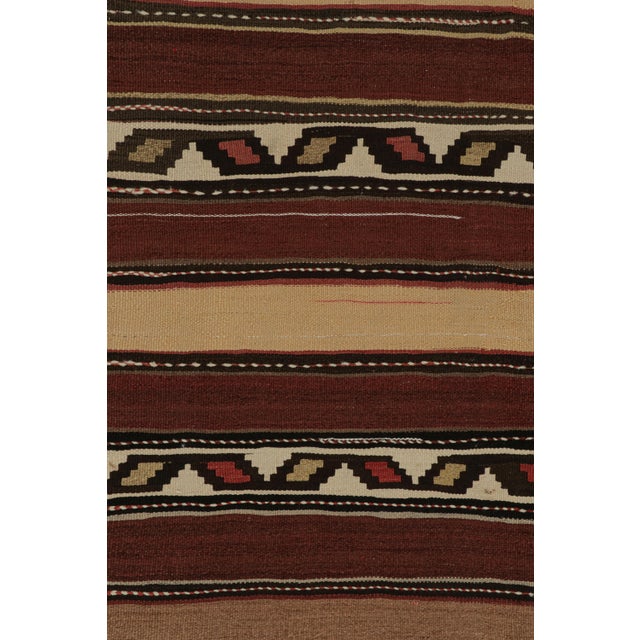 1950s Vintage Afghani Tribal Kilim Rug With Geometric Patterns For Sale In New York - Image 6 of 7