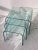 Glass Waterfall Nesting Tables Attributed to Angelo Cortesi for FIAM Italia, Set of 3, Circa 1980s. Arched design with...
