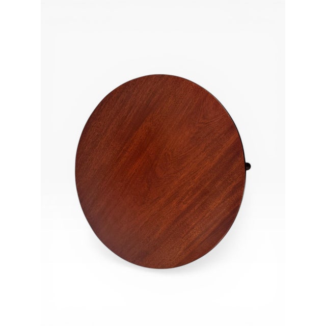 Late 20th Century Kittinger Colonial Williamsburg Drop Leaf Round Mahogany Table For Sale In Boston - Image 6 of 15