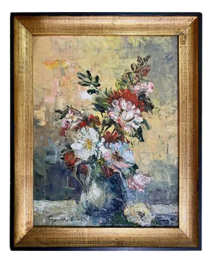 Flowers Bouquet, Spain, 1960, Canvas, Framed