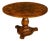 Biedermeier 19th Century Flamed Walnut Pedestal Table with Radiating Motif For Sale