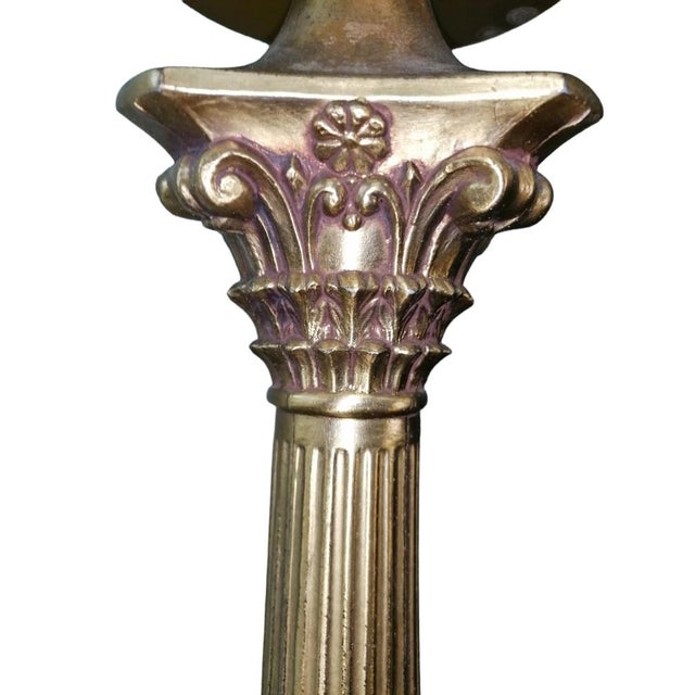 Antique Bronze Liturgical Church Candelabra For Sale - Image 3 of 6