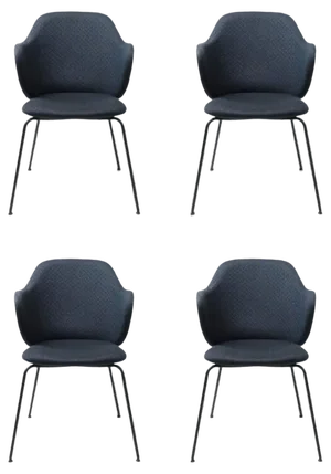 Blue Jupiter Lassen Chairs by Lassen, Set of 4