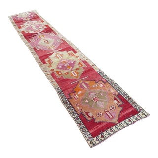 Vintage Turkish Handknotted Runner Rug - 31"x164" For Sale