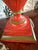Vintage Hand Painted Red Lamps - a Pair For Sale - Image 10 of 12