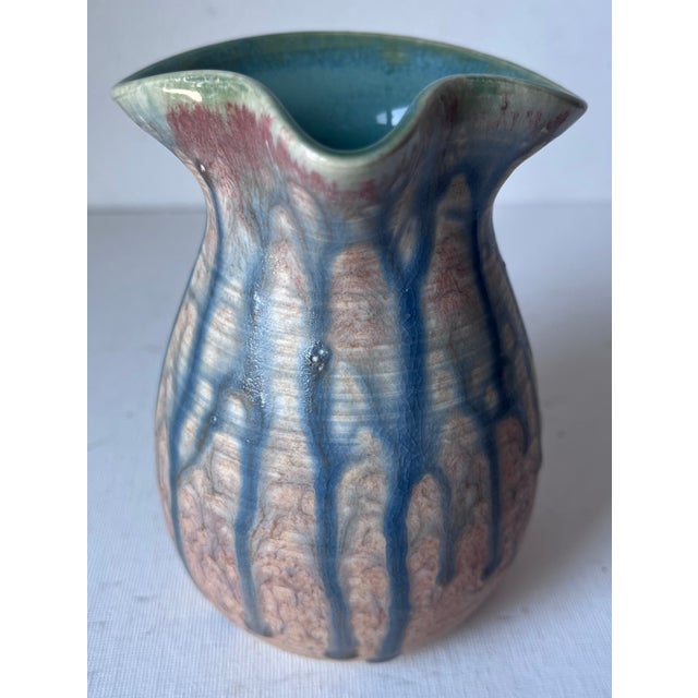 1970s Vintage Studio Art Pottery Glazed Pitcher-Signed For Sale - Image 5 of 8