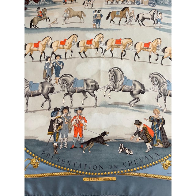 PRESENTATION HERMES de CHEVAUX 1980 Ledoux Philippe Foulard en soie For Sale In New York - Image 6 of 11