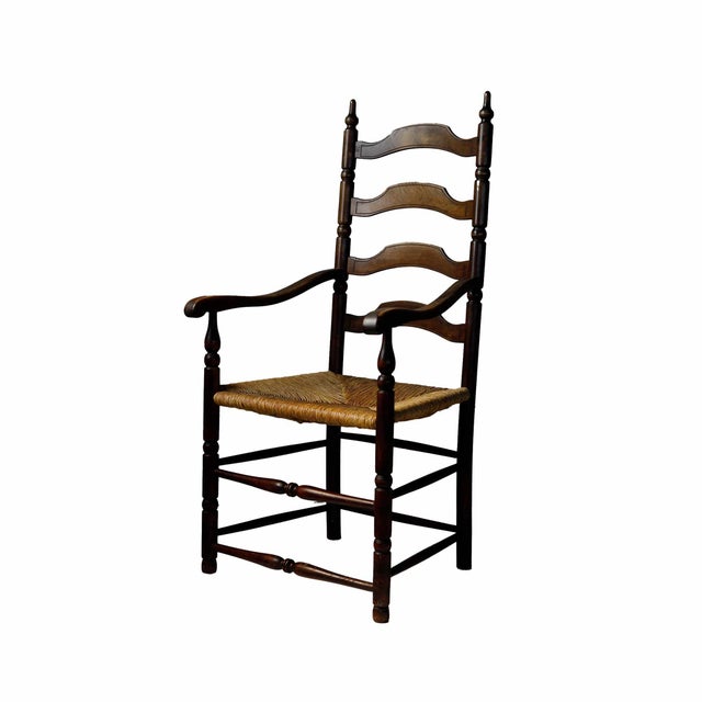 Antique Ladder Back Chairs - A Pair For Sale In Providence - Image 6 of 7