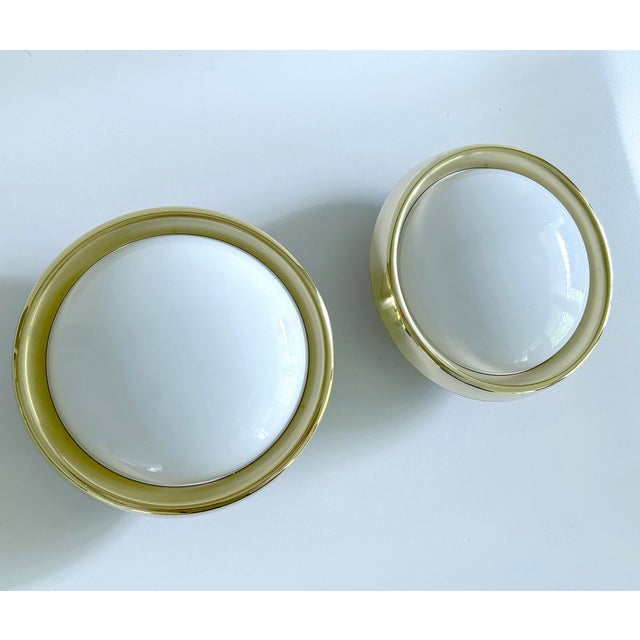 Mid-Century Modern Vintage Brass and Glass Sconce from Limburg For Sale - Image 3 of 18