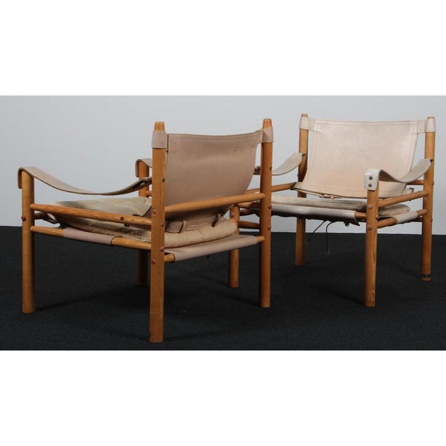 Animal Skin Model Scirocco Safari Chairs by Arne Norell, 1970s, Set of 2 For Sale - Image 7 of 8