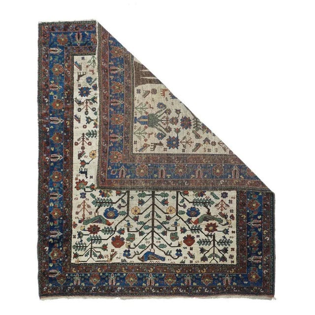 Traditional Antique Afshar Rug 5'2'' x 6'4'' For Sale - Image 3 of 10