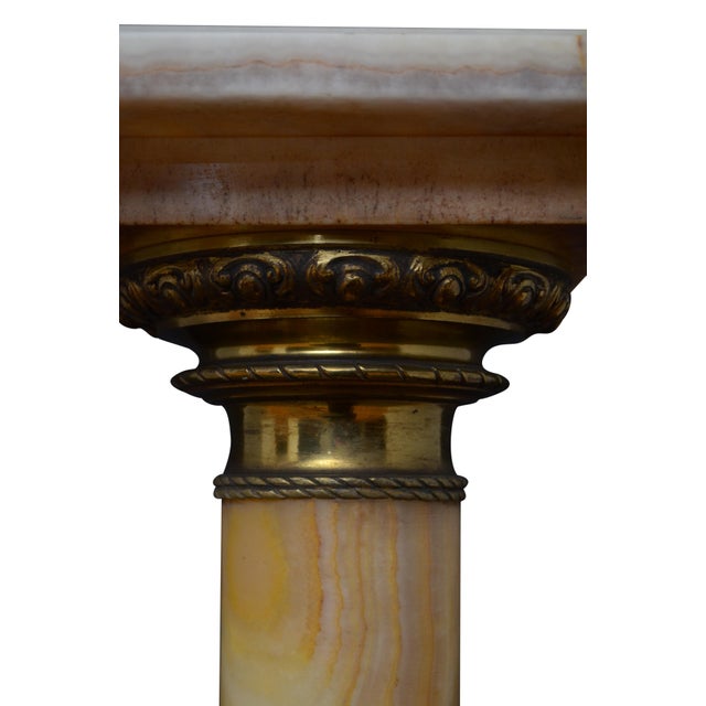 Traditional 19th Century Empire Onyx Column with Ormolu Collar, 1870 For Sale - Image 3 of 18