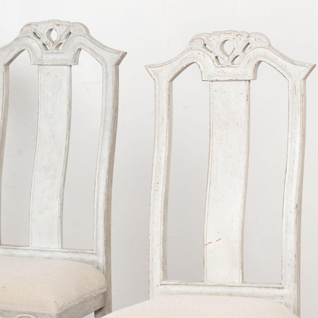 Early 20th Century Set of 10 Swedish Gray Dining Chairs For Sale - Image 6 of 15