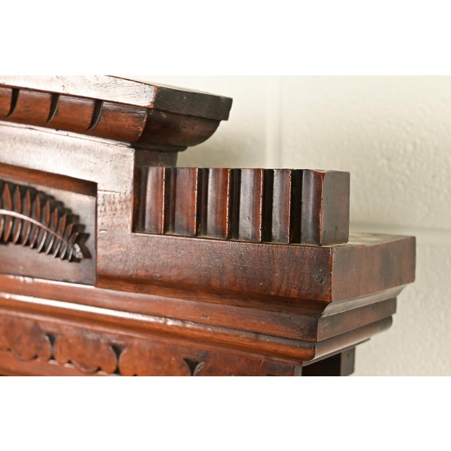 Herter Brothers Style Antique Eastlake Victorian Carved Burled Walnut Marble Top Dresser With Mirror, Circa 1880s For Sale - Image 10 of 17