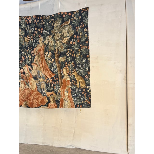 French French Tapisseries Du Lion “La Scène Galante” Tapestry | Circa 1950 For Sale - Image 3 of 18