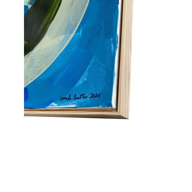 Contemporary "Beach Bay" 2021 Original Painting by Jessalin Beutler For Sale - Image 3 of 9