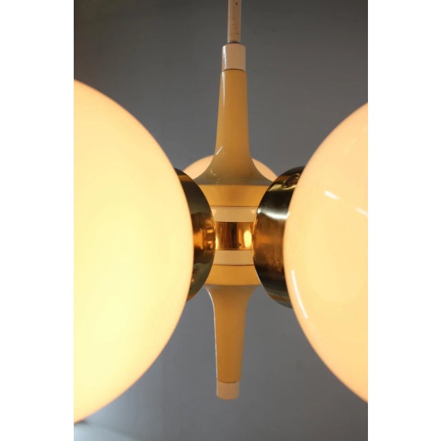 Glass Space Age Sputnik Light from Elektroinstala Decin, 1970s For Sale - Image 7 of 15