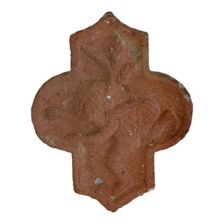 French Medieval Terracotta Ceiling Tile For Sale