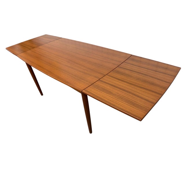 1970s Mid-Century Danish Modern Teak Extension Table - Refinished! For Sale - Image 5 of 11