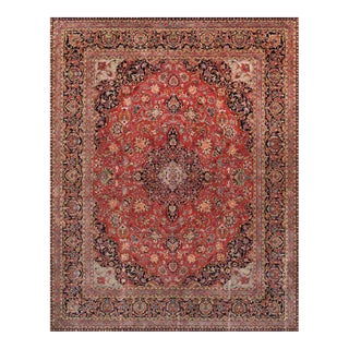 Pasargad Home Azerbaijan Rust Wool Area Rug- 5' 0" X 6'11" For Sale