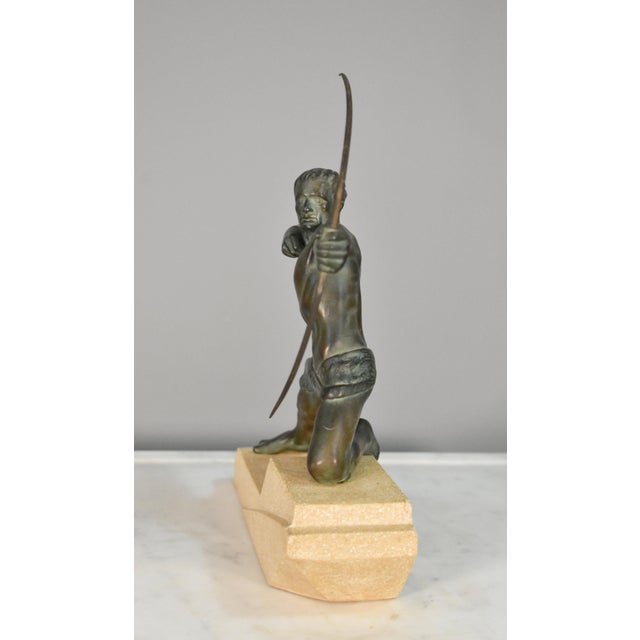 Art Deco Sculpture the Archer Hercules by Max Le Verrier, 1920s For Sale - Image 4 of 15