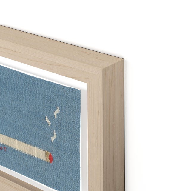 Contemporary Fern the Artichoke Cigarette by Willa Heart in Natural Frame, Mini Art Print For Sale - Image 3 of 5