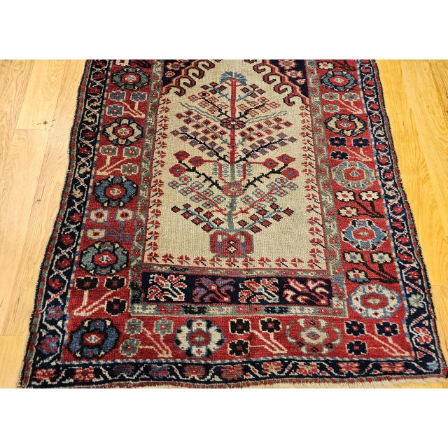 Antique Turkish Prayer Village Rug, Hand-Knotted Tree of Life Design, 3' x 5' For Sale - Image 9 of 14