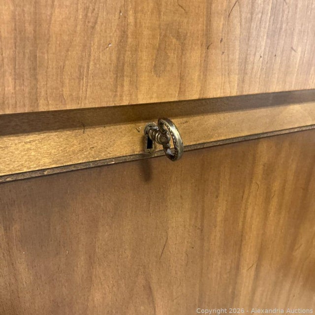 1970s 1970s Drexel Flip Down Walnut Secretary Desk For Sale - Image 5 of 13