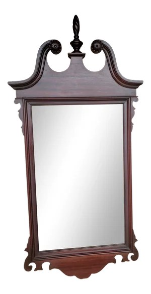 1900s Chippendale Mahogany Wall Mirror