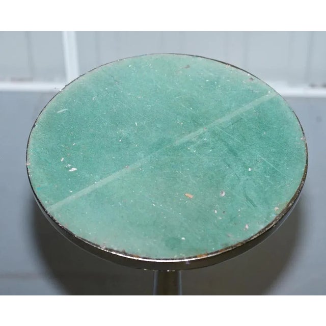 Vintage Chrome-Plated Side Tables on Solid Oak Bases, Set of 2 For Sale - Image 9 of 18