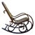 Vintage Rocking Chair in Wood and Rattan, 1980s For Sale