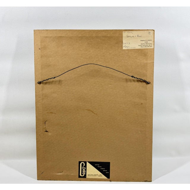 1973 Steve Le Bailly Original Portrait Watercolor - "Study of a Head" For Sale In Portland, OR - Image 6 of 6