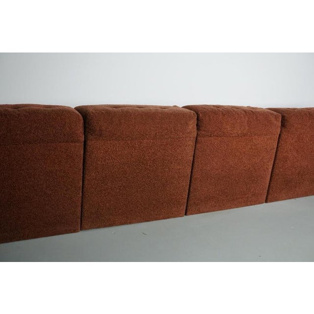 Vintage Brown Boucle Modular Sofa, 1970s, Set of 5 For Sale - Image 16 of 18