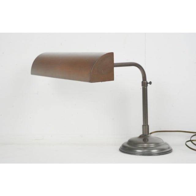 Industrial Restored Vintage Emerlite Bankers Desk Lamp For Sale - Image 3 of 11