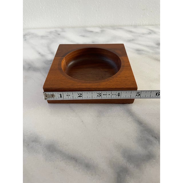 Wood Mid 20th Century American Walnut Modernist Scoop Bowl For Sale - Image 7 of 8