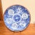Pair of Antique Japanese Meiji Period Blue & White Porcelain Chargers — Crane & Calligraphy, Scalloped Rim, c.1880–1910 For Sale - Image 10 of 12