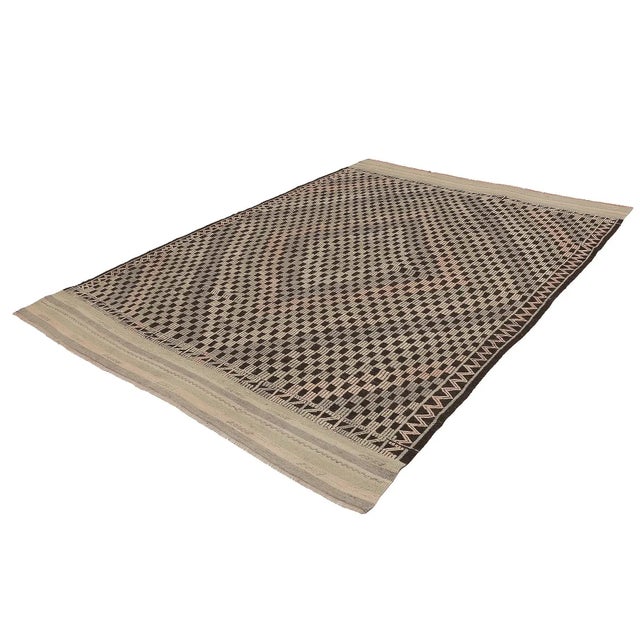 Traditional Mid 20th Century Decorative Vintage Embroidered Rug For Sale - Image 3 of 7