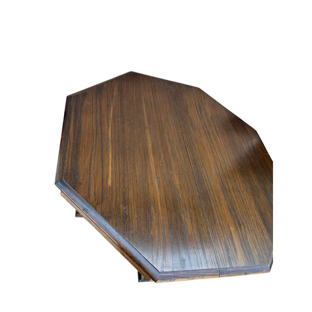 Ethan Allen 1980s Ethan Allan Charter Oak Jacobean Dining Room Pedestal Table For Sale - Image 4 of 14