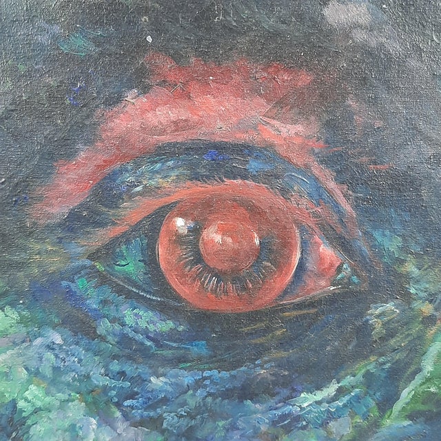 1970s Franco Pagliani, Eye Abstract, 1971, Oil on Canvas For Sale - Image 5 of 12