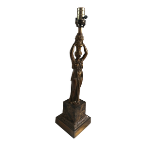 Vintage Alsy Neoclassical Style Brass Figure Lamp