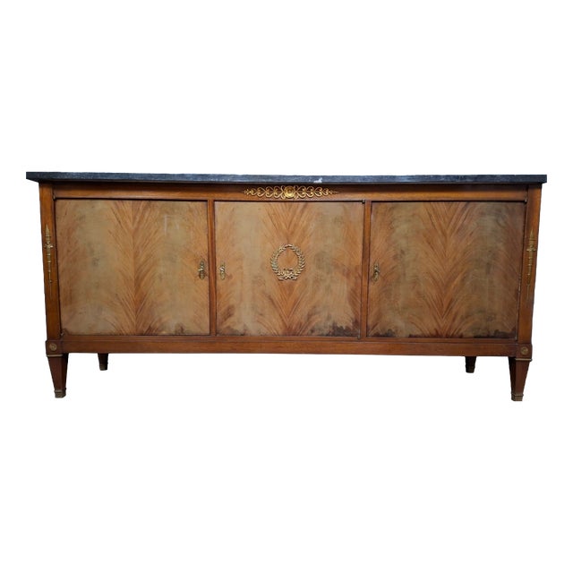 20th Century Empire Mahogany Veneer Sideboard For Sale
