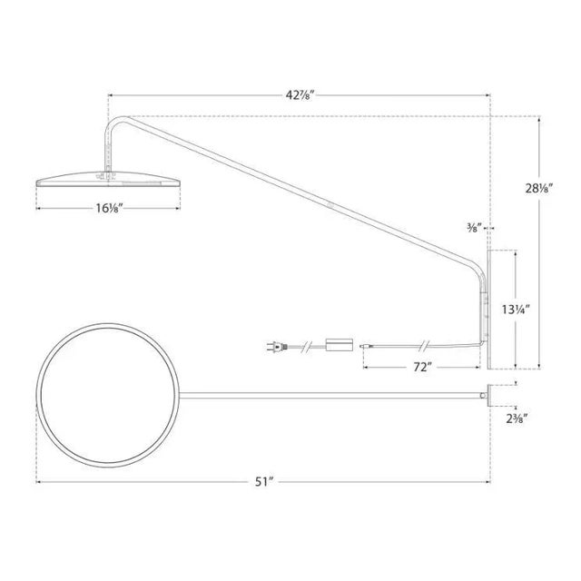 Visual Comfort Peter Bristol for Visual Comfort Signature Dot 16" Articulating Wall Light in Matte Black For Sale - Image 4 of 4