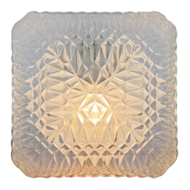 Vintage Glass Wall or Ceiling Light, 1970s For Sale - Image 15 of 16