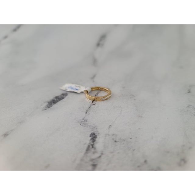 Half Carat Diamond Wedding Band 14k Yellow Gold, Size 7 For Sale - Image 4 of 4