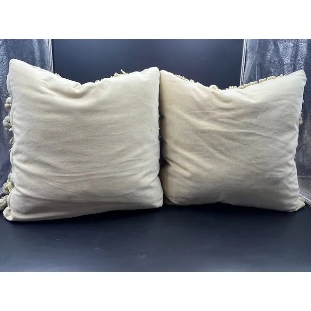 Artisanal Floral Needlepoint Accent Pillows With Ornate Tassels-Set of 2 For Sale - Image 4 of 18
